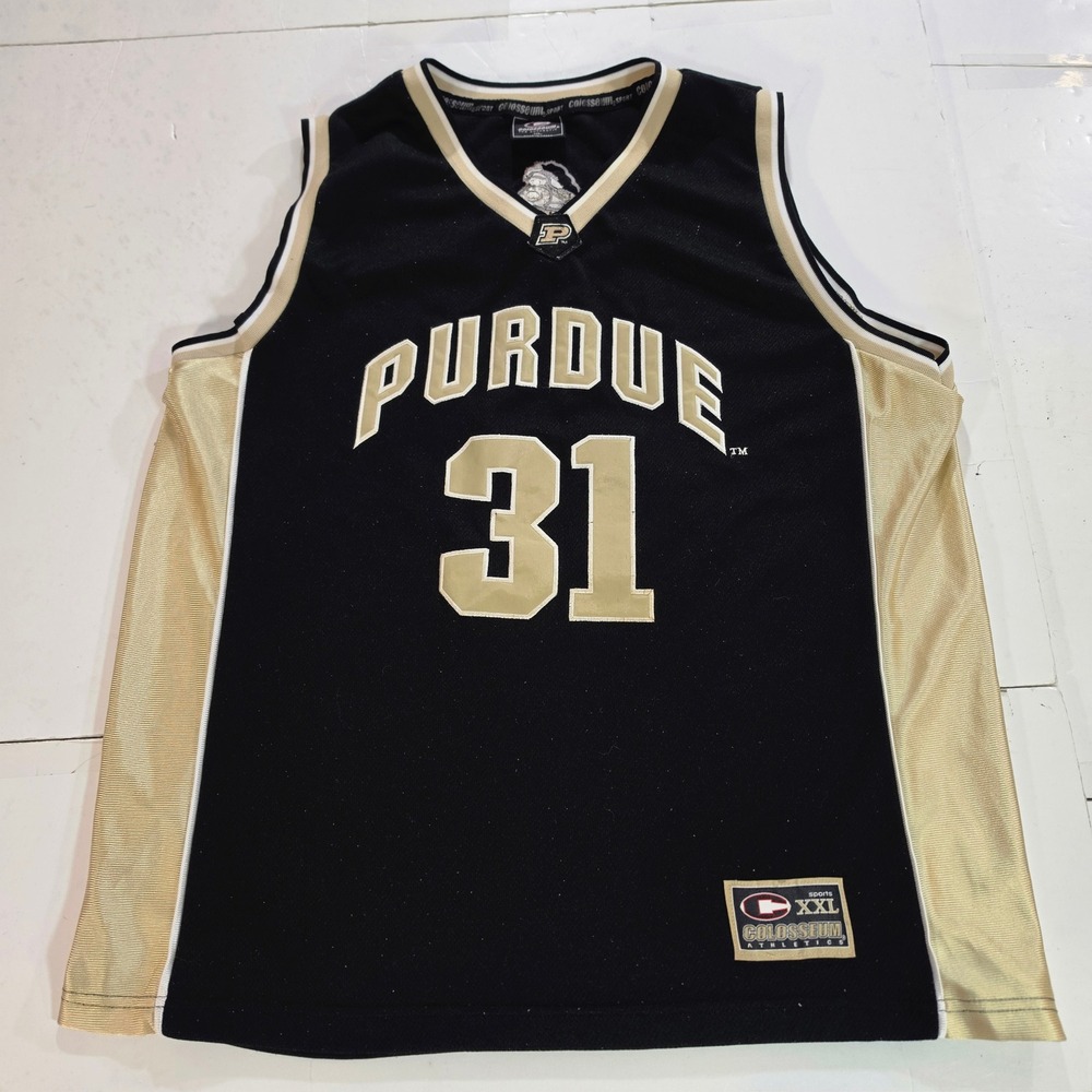 Colosseum Purdue Boilermakers Basketball Jersey Black Gold 31 Mens XL XXL